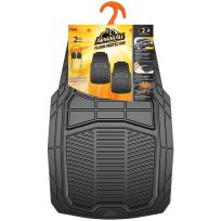 Armor All Heavy-Duty Rubber Truck/SUV Floor Mats, 2-Piece, 79966, Black