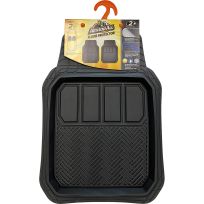 Armor All Rubber Deep Tray Floor Mats, 2-Piece, 79987, Black