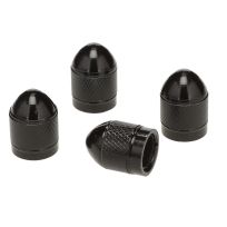 Slime Anodized Aluminum Tire Valve Caps, 4-Pack, 20132, Black