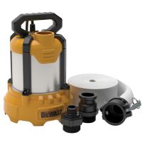 DEWALT 1/3 HP Aluminum Submersible Utility Pump with Industrial Hose Kit, DXWP61379