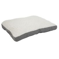 Aspen Pet Lion Plush Gusseted Bed, 81144, Gray