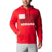 Columbia Men's Collegiate PFG™ Fish Flag II Hoodie, Nebraska