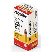 Aguila 22 LR High Velocity, 40 Grain Ammo, 50 Rounds, 1B220328