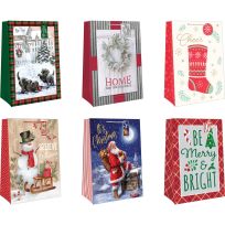Paper Images Traditional Christmas Jumbo Treat Gift Bag, Assorted, CGBT4A-1