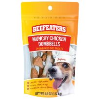 BEEFEATERS Hybrids Oven-Baked Munchy Chicken Dumbbells Dog Treats, 348774, 4.5 OZ